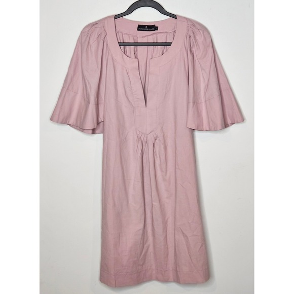 Pomander Place Dresses & Skirts - Pomander Place Tuckernuck Finley‎ Flutter Sleeve Womens S Pink Pleated Dress